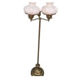 Vintage Brass Student Floor Lamp