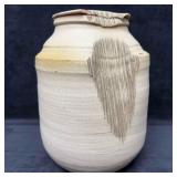 Large Pottery Ceramic Vase Pot Lidded Jar J
