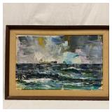 Abstract Maritime Ship Oil Painting on Canvas Unkn
