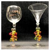 2pc Yurana Design "Green Frog Jazz Musician" 3D St