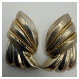 Twisted 14K Gold Rope Accents Sterling Silver MA E