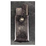 Leather Case Police Walkie Talkie Case Black Leath
