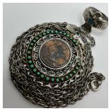 Southwestern Style Indian Head Penny Necklace And