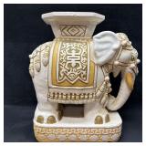 Large Decorative Ceramic Elephant Garden Seat Pede