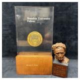 Brandeis University Fellow Award and Bust 1988 Mic