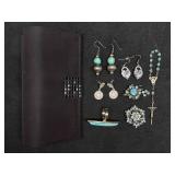 7pc Azure Gilded Grace Mixed Costume Jewelry Lot