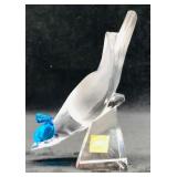 Signed Lalique Crystal Pimlico Blue Jay Figurine