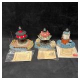 3 Harbour Lights Maryland Lighthouse Figurines Sev