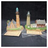 Harbour Lights Ohio Lighthouse Figurines Set Cleve