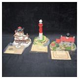 3 Harbour Lights New Jersey Lighthouse Figurines H