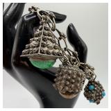 Etruscan Revival 800 Silver Charm Locket Poison Bo