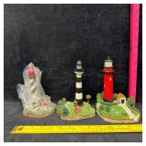 Set of Three Harbour Lights Great Lighthouses of t