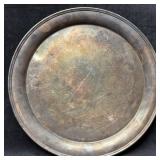 Gorham Silver Plated Round Serving Tray with Ornat