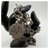 Gypsy Etruscan Revival Style 800 Silver Fob Charm