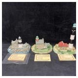 3 Harbour Lights New York Lighthouse Landmark Figu