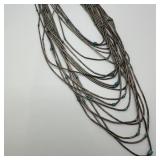 Liquid Silver Style Small Turquoise Accent Necklac