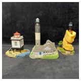 3 Harbour Lights North Carolina Lighthouse Figurin