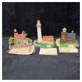 3 Harbour Lights Wisconsin Lighthouse Figurines La