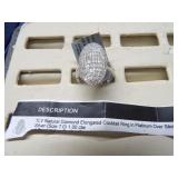 1ct diamond / plantinum over sterling