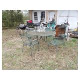 SEVERAL WROUGHT IRON PATIO SETS