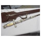 Nights of Columbus Sword in Leather case