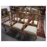 set of 6 Ball & CLAW FOOT Dinning Chairs