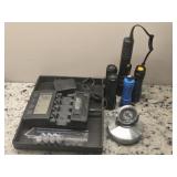 Battery charger and flashlight lot