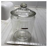 Cookie Jar Glass marked Emerald Cream