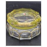 1920s Heisey Powder Jar Hand Painted