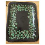 Centrum Hand Painted Large Metal Serving Tray