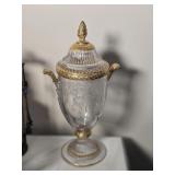 Etched Crystal Urn