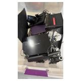 Box Lot of Electronics and Charge Cords