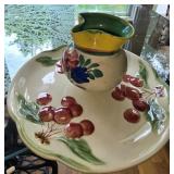 Higgns Seiter Plate and Pottery Pitcher