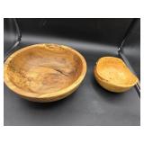 B. Hensley signed, white oak wooden bow