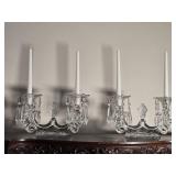 Elegant Crystal Candelabra, Set of 2