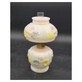 Small milk glass oil lamp