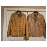 Leather Jacket and Columbia jacket size medium