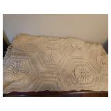 Large handmade throw and assorted pillows