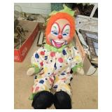 18" Rushton Clown Doll 1950s
