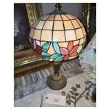 Magnolia Tiffany Style Stained Glass Lamp