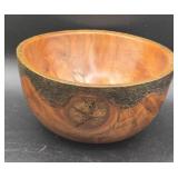 Cherry Wood bowl signed by B. Hensley