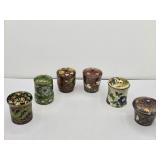 Enamel Brass Cloissone Trinket Jars
