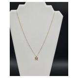 30 inch 14K Yellow Gold Chain with initial M Italy