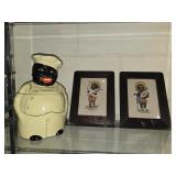 Black Americana Cookie Jar and Prints