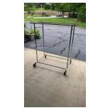 2 Sided Wheeled Garment Rack
