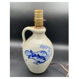 Rowe Pottery lamp Salt Glazed