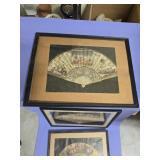 Framed paper fans