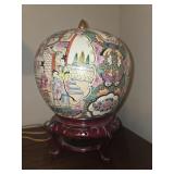 Vintage Hand painted Porcelain Ginger Jar