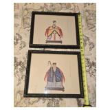 Vintage Framed Chinese Ancestor Portraits