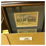 Small framed prints, house theme